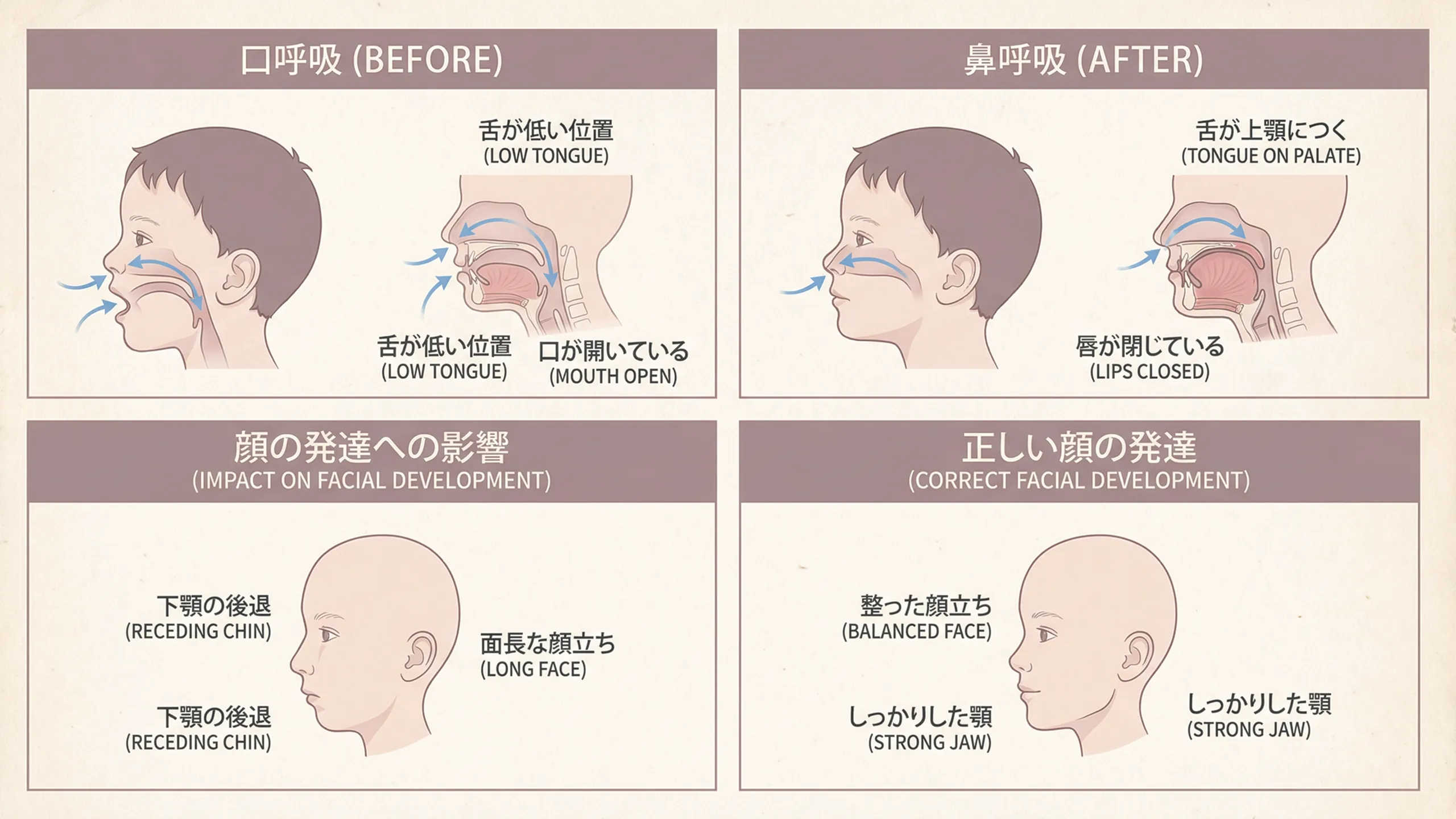 口呼吸や悪いクセを直せるイメージ画像