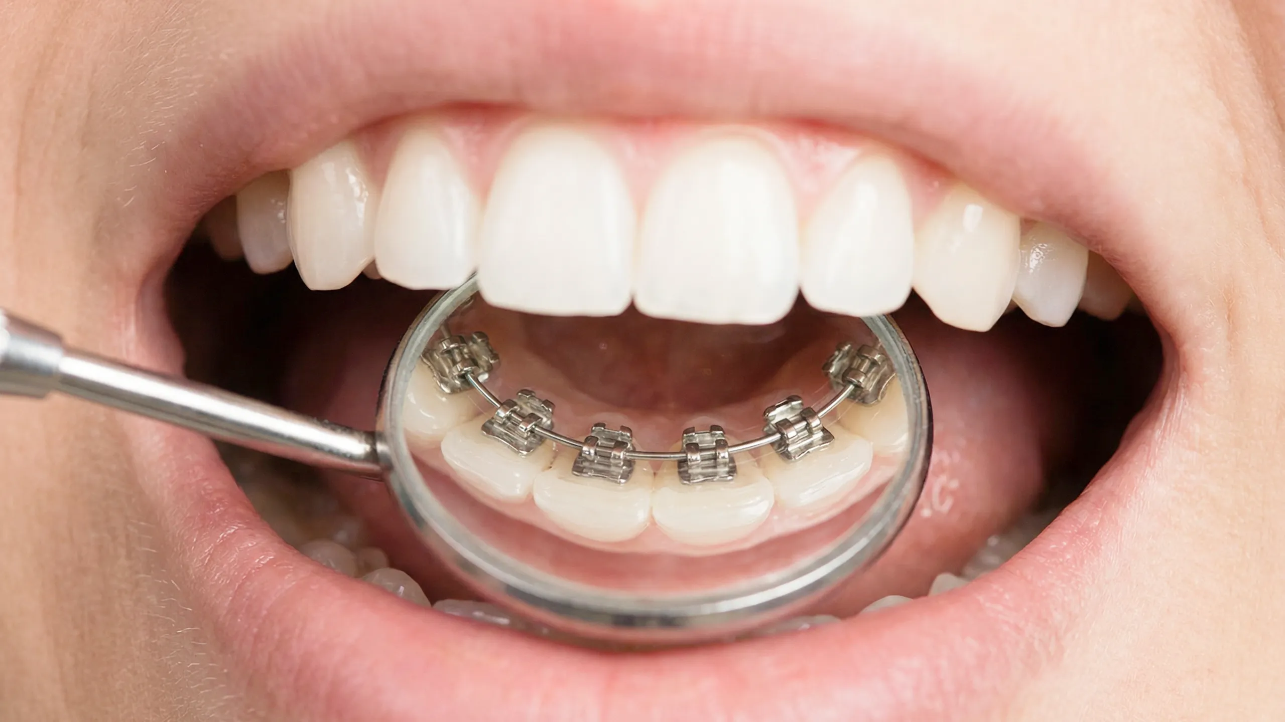 部分ワイヤー矯正（裏側）画像